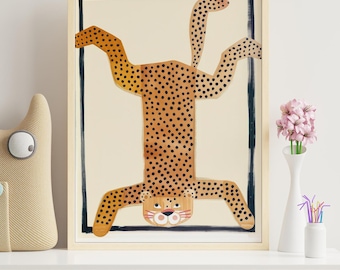 Cheetah Nursery Art Vintage Boys Girls Room Decor | Unique Artwork Moorfield Prints PRINTABLE Digital Download 087