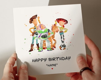 Toy Story Birthday Card, Personalised Card, Card for Son, Card for Daughter, Card for Granddaughter, Nephew, Niece, Card for Sister #378