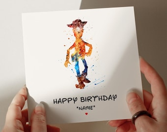 Woody Birthday Card, Personalised Card, Card for Son, Card for Daughter, Card for Granddaughter, Nephew, Niece, Card for Sister #506