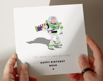 Buzz Birthday Card, Personalised Card, Card for Daughter, Card for Granddaughter, Card for Wife, Card for Sister #8