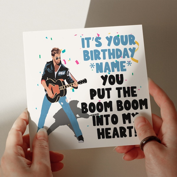 George Michael Birthday Card, Personalised Card, Greetings Card, Card for Son, Card for Grandson, Card for Husband, Card for Daughter #236