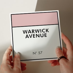 Monopoly Housewarming Card, New Home Card, New House Card, Card for New House, Personalised New Home Card #696