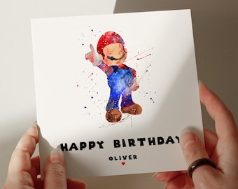 Gaming Birthday Card, 350gsm, Personalised Card, Greetings Card, Card for Son, Card for Grandson, Card for Husband, Card for Daughter #58