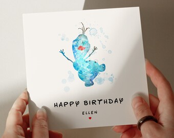 Tarjeta de cumpleaños de Frozen, tarjeta personalizada, tarjeta para hija, tarjeta para nieta, tarjeta para esposa, tarjeta para hermana, hermano #245