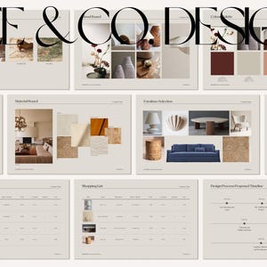 Customizable Interior Design Template | Interior Design Presentation | Client Presentation | Canva Template