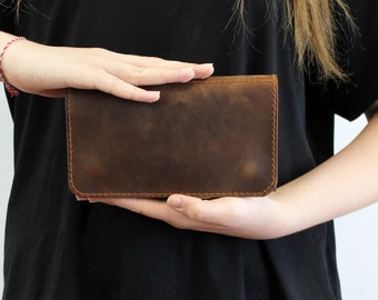 Leather Handmade Travel Jewelry Organizer / Personalized Jewelry Roll Case
