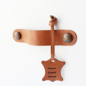 Brauner Leder Schubladengriff / Lederschrankknauf / Schubladengriff aus Leder / Schubladengriff / Türgriff / Schrankgriffe