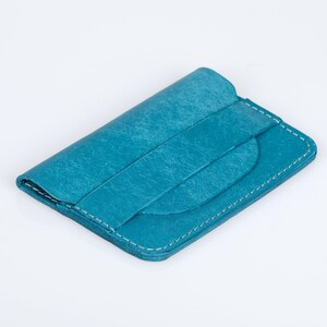 Porta carte minimalista in pelle personalizzato / Portafoglio carino con monogramma / Regalo per lui / Portafoglio per appuntamento notturno
