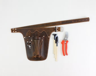 Gepersonaliseerde leren bloemenboerderijriem / aangepaste bloemist gereedschapsriem / kerstcadeau voor bloemist, voor tuinliefhebber