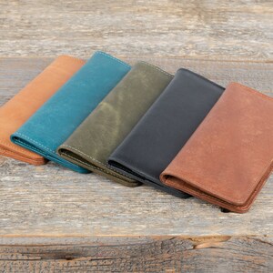 Cartera larga de cuero personalizada para mujer / Cartera de embrague grabada con cremallera / Regalo para ella / Cartera de cita nocturna