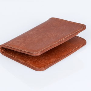 Portafoglio porta carte sottile personalizzato in pelle / Porta carte di credito inciso con monogramma / Regalo per lui / Portafoglio per appuntamento