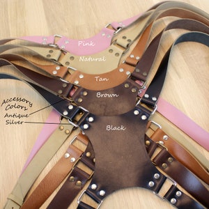Leather Dual DSLR Camera Harness Strap / Wedding Photographer Gift image 8