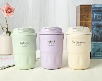 Personalisierter 14 Unzen Reisebecher, lasergravierte Edelstahltasse