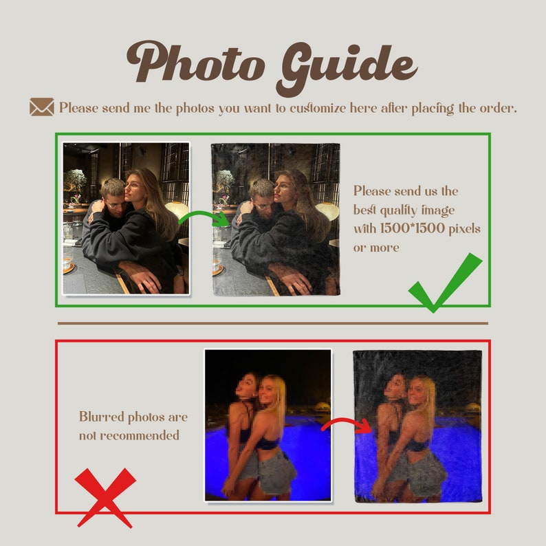 Aangepaste deken je favoriete liedje van foto en muziek, gepersonaliseerde fotodeken, fotodeken, nertsdeken huwelijkscadeau, cadeau koppels afbeelding 10