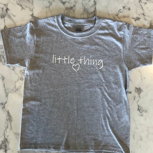 Kid/baby screen printed “little thing” tshirt