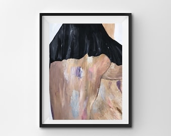 Cheeky Bum Bottom Female Print, Side Upskirt Acrylic Print