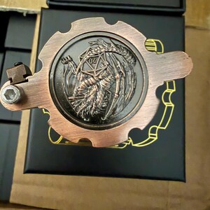 Full Metal Revolver Dragon fidget spinner bullet dice DND 7 piece set. Copper