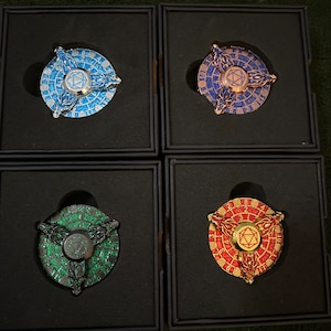 DND Dice Metal 3 Dragon head fidget spinner dice. Finger tip gyro roulette rpg TTRPG  gaming spinner.