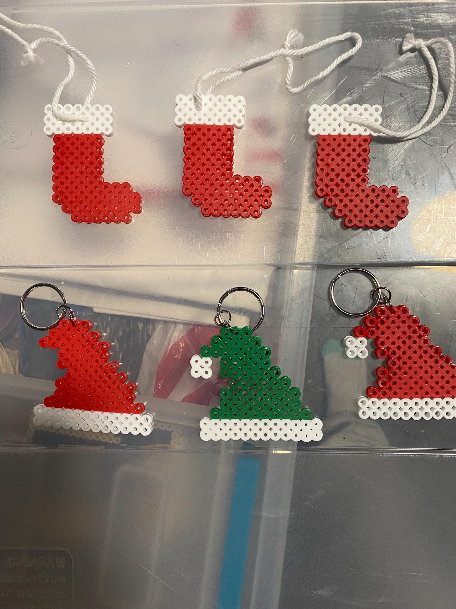 Santa Hat Keychain - Etsy