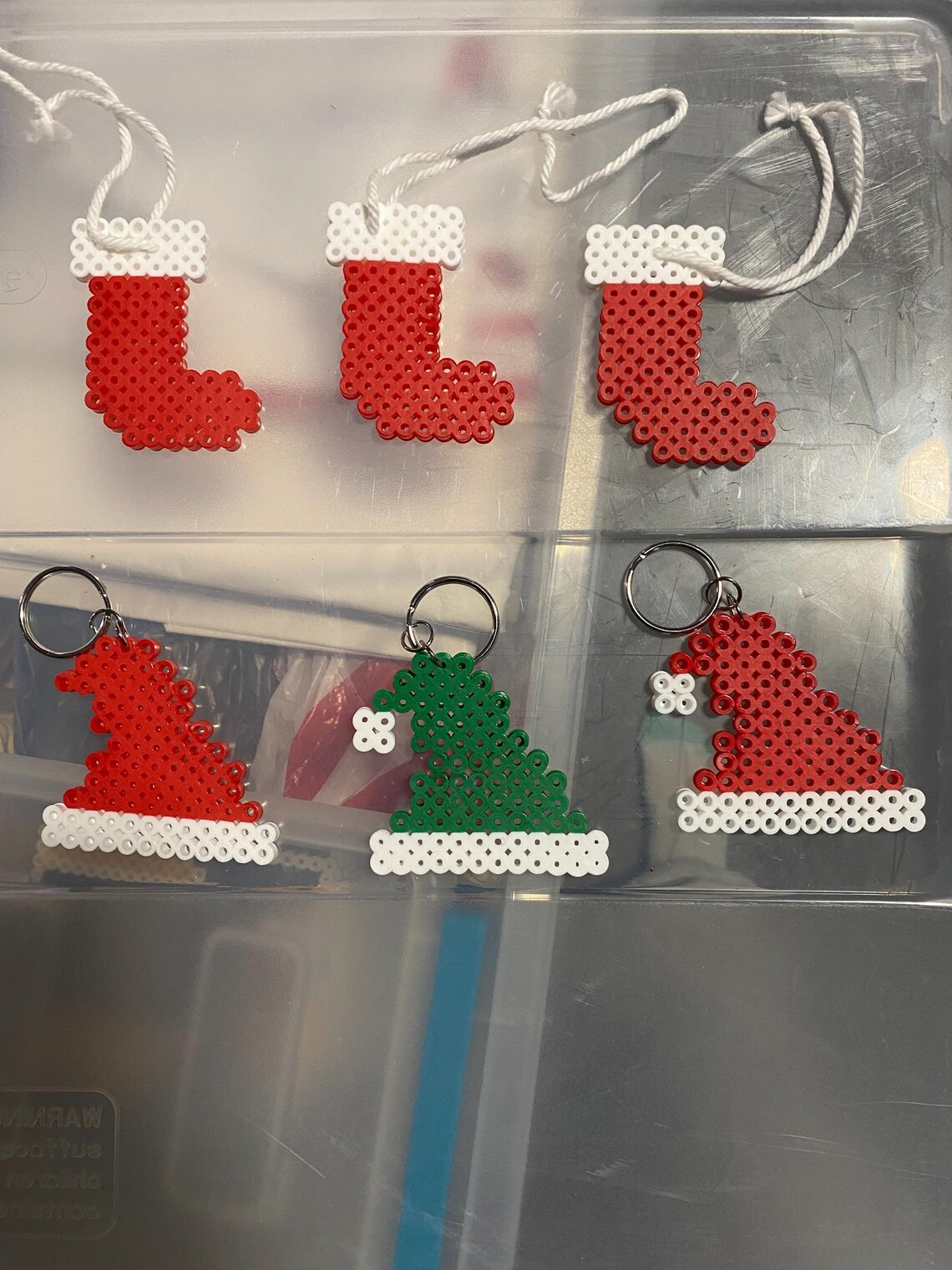 Santa Hat Keychain - Etsy