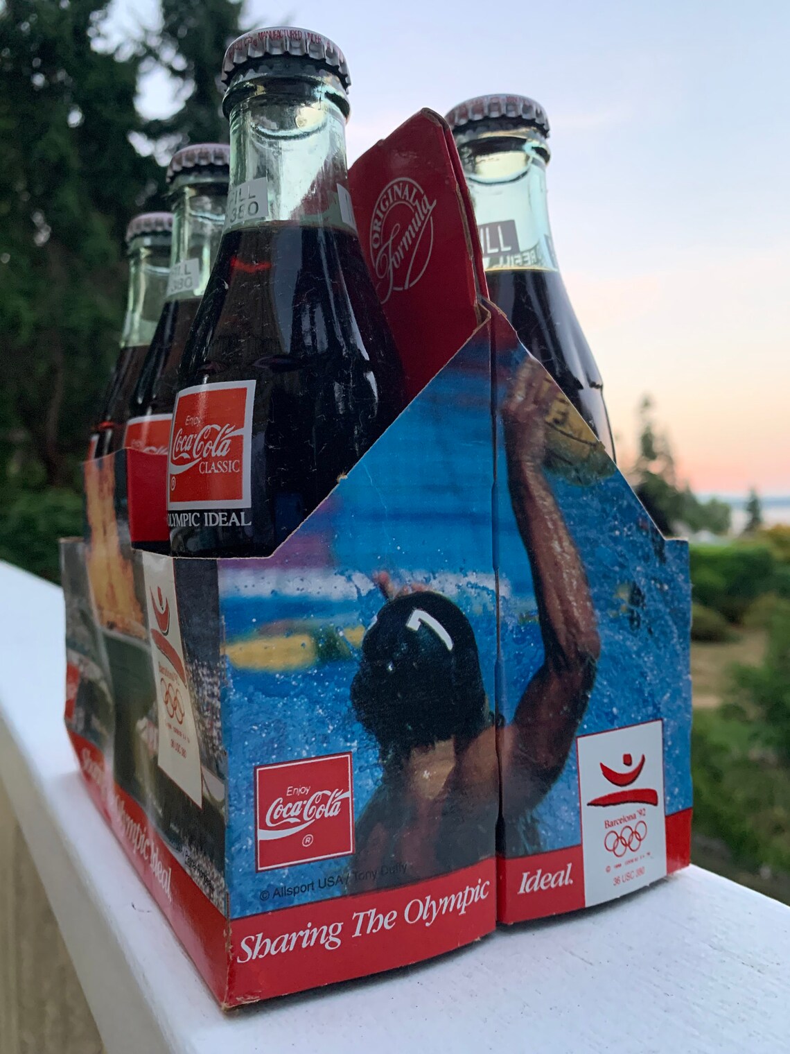 8oz Cocacola Full Glass Bottles 1992 Barcelona Olympics Etsy