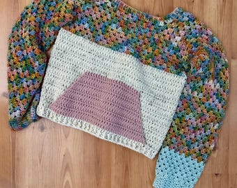 Rainbow Sweater + Woman's Medium = Cozy Fashion