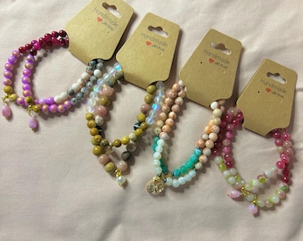 Natural Stretch Beaded Bracelets