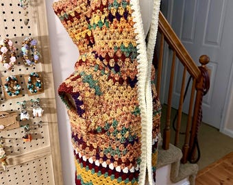 Layering Hooded Vest + Woman's Medium = Cozy Fashion