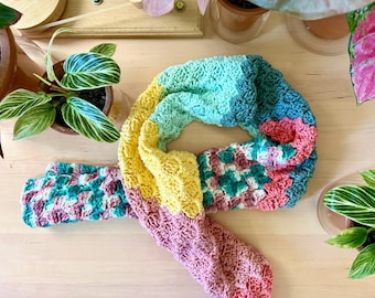 Scrappy Scarf + Crochet Fashion = Cozy Winter