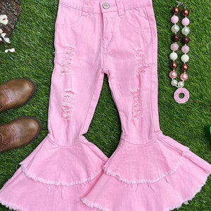 Pink Denim bell bottoms