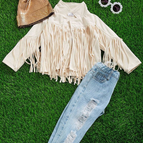 Brown Fringe Jacket Etsy