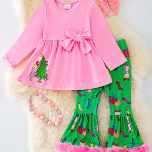 green emerald velvet dress Cindy-Lou Who Christmas Ornament