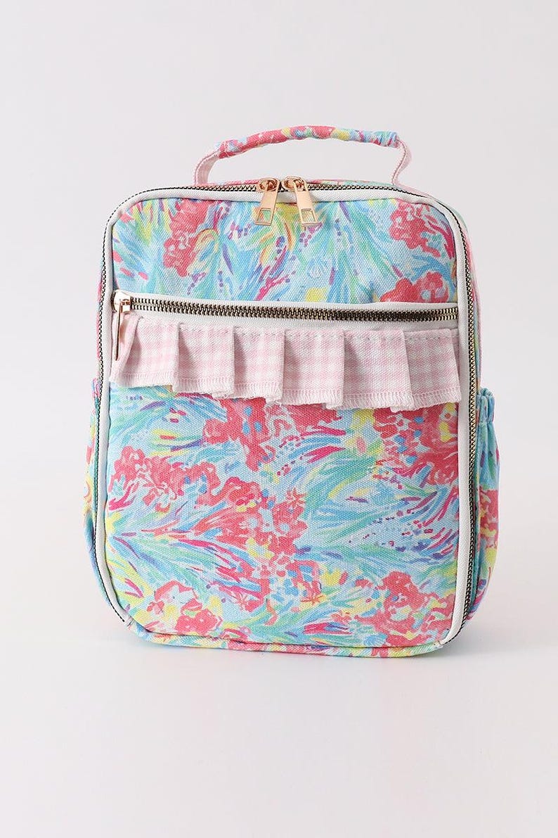 Pink Ruffly Backpack Floral Ruffle Backpack Sets - Etsy