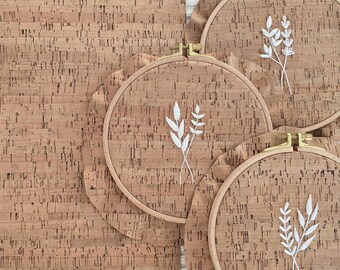 2 coupons de tissu en liège épais, pour broderie et couture, en 3 tailles différentes / K207