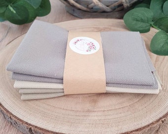 Lot de 5 coupons de tissu en coton à motifs de pierres, 27,5 x 27,5 cm, broderie, tissu, découpes de tissu, tissu en coton, apprendre à broder, broderie moderne à faire soi-même / B104