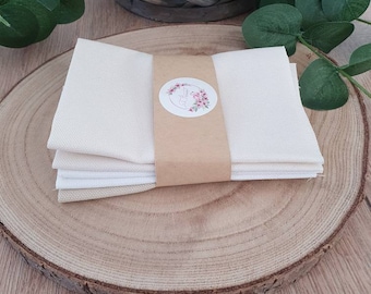 Fabric bundle 5x Cotton Light, 27.5 x 27.5 cm, embroidery, fabric, fabric cutouts, cotton fabric, learn to embroider, DIY modern embroidery / B103