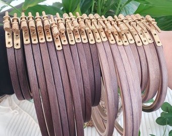 Embroidery ring DYED driftwood light and dark embroidery frame, embroidery, diy, learn to embroider, modern embroidery / R201