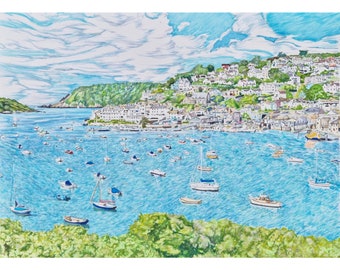 Salcombe in the Sun art print