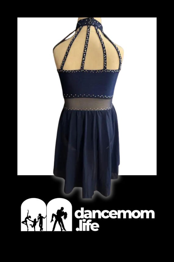 navy blue dance dress RIVER Navy lyrical dance costume