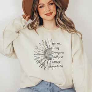 You Are Inspiration Sweatshirt, Affirmation Sweatshirt, Empowering Motivational Sweater, Mental Health Sweater, Gift For Mom, Advocate Gift