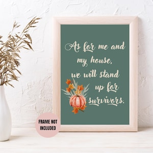 Survivor Advocate Fall Poster: Watercolor Pumpkin, Inspirational Quote