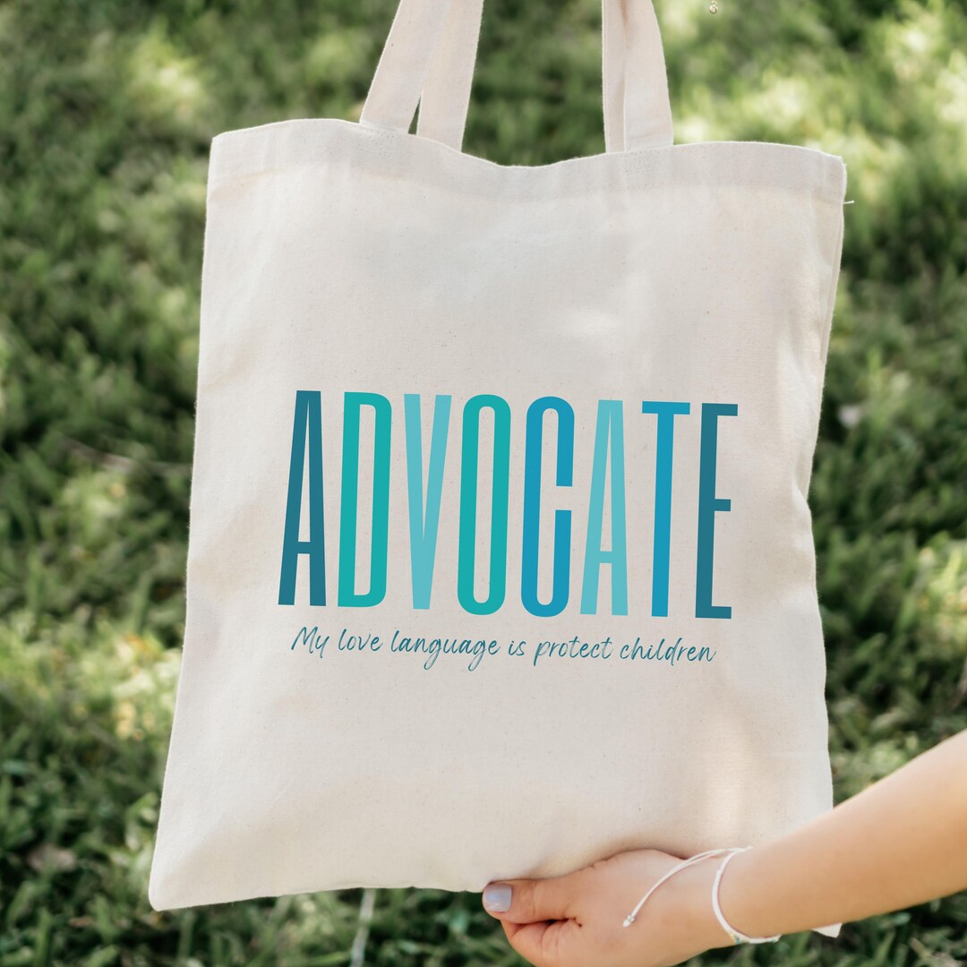 ADVOCATE Tote, My Love Language is Protect Children Canvas Bag, Child ...