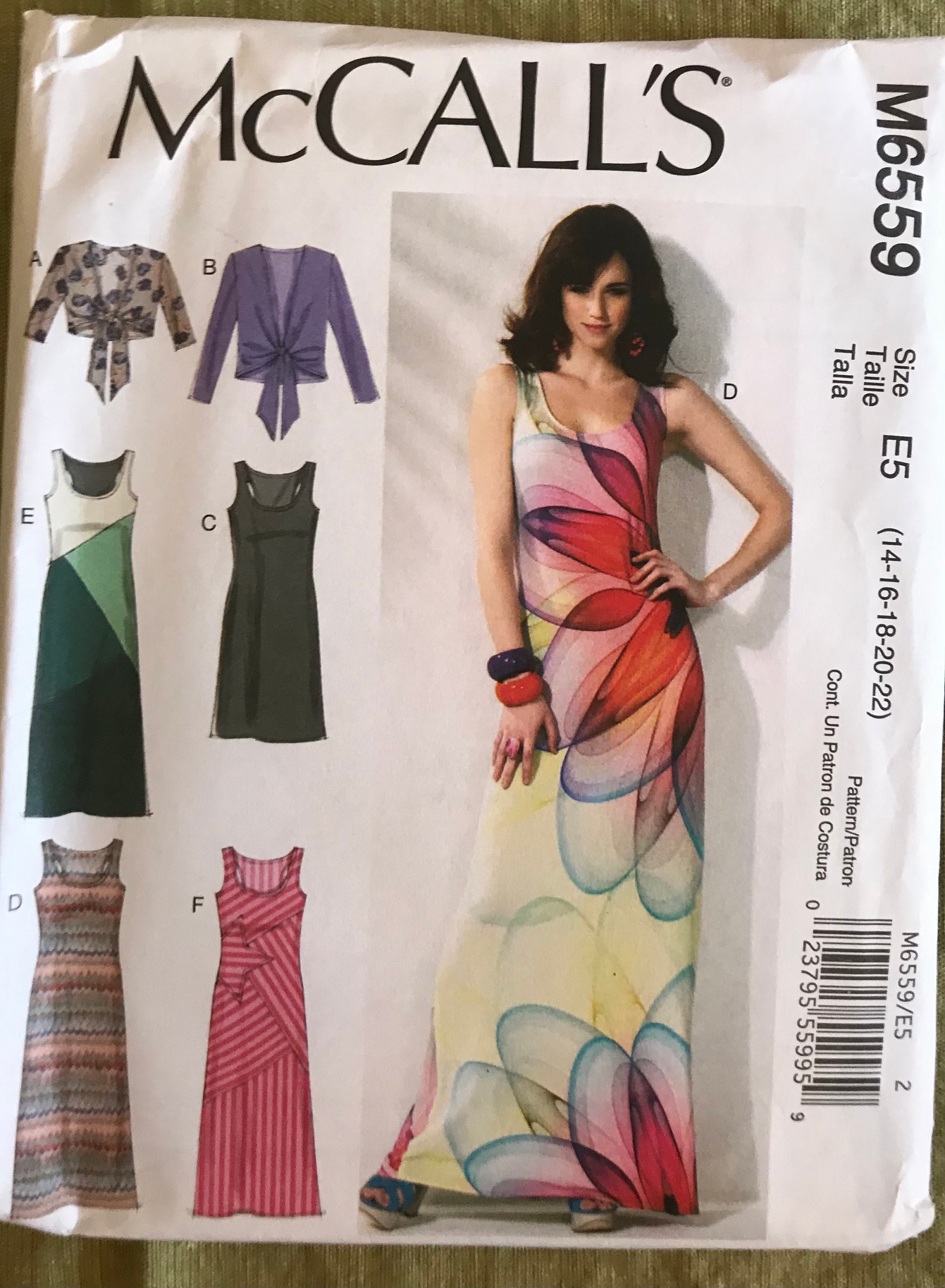 Casual dress easy sewing pattern McCall's Etsy