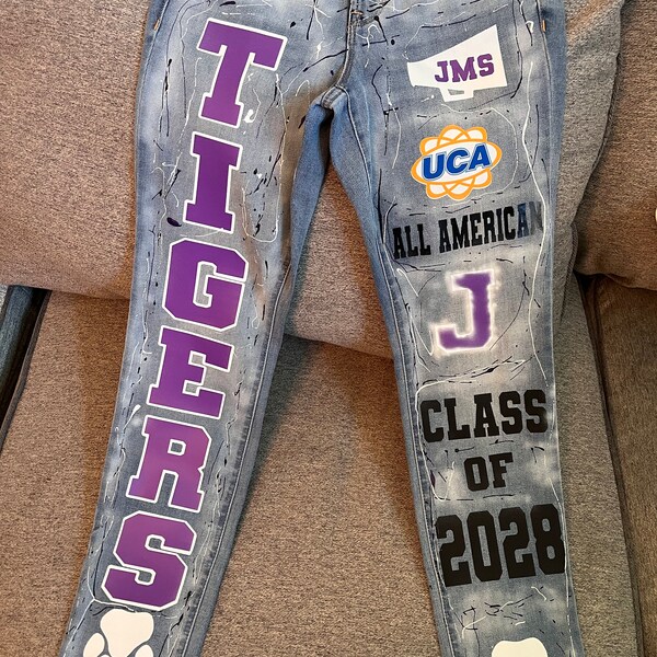 Spray Paint Jeans Etsy