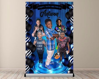 Custom Personalized Photo Party Backdrop 4ftx6ft