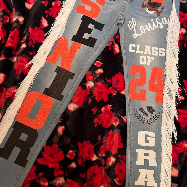 Senior Graduate Custom Fringe Tassel Jeans Gift