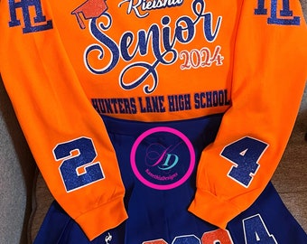 Senior/Graduate Skirt and Sweatshirt Outfit