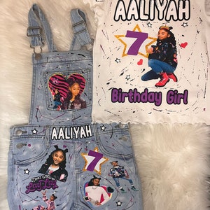 That Girl Birthday Denim Short or Pants Overall Outfit Any Theme