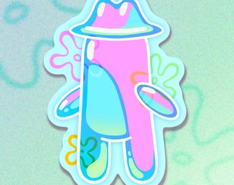 Bubble Buddy 3" Spongebob Sticker | waterproof, holographic sticker for laptops, phone case, water bottles