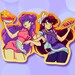 Ranma 1/2, FOOD FIGHT Shampoo vs Ukyo | 4 inch anime waterproof sticker for laptops, phone cases, flasks 
